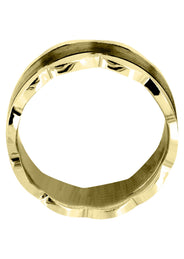 Yellow Gold Contemporary Mens Wedding Band | Satin Finish (Jaiden)