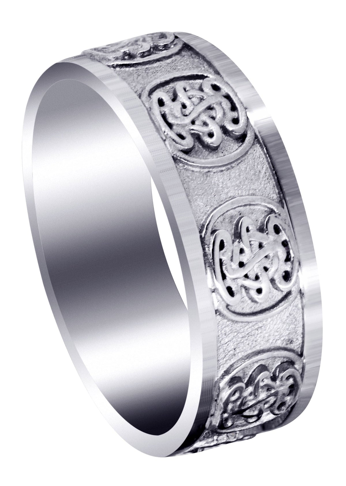 Celtic Mens Wedding Band | High Polish Finish (Karter)