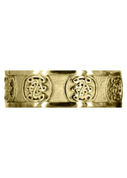 Yellow Gold Celtic Mens Wedding Band | High Polish Finish (Karter)