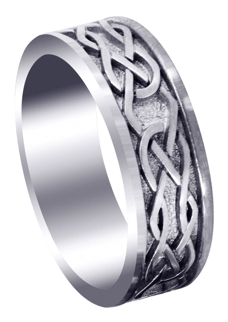 Celtic Mens Wedding Band | High Polish Finish (Jase)