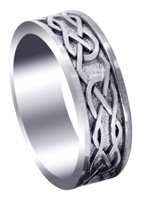 Celtic Mens Wedding Band | High Polish Finish (Jase)
