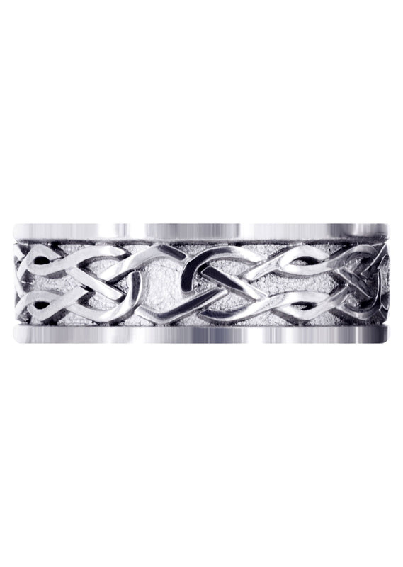 Celtic Mens Wedding Band | High Polish Finish (Jase)
