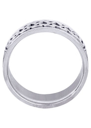 Celtic Mens Wedding Band | Satin / High Polish Finish (Oscar)