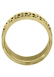 Yellow Gold Celtic Mens Wedding Band | Satin / High Polish Finish (Oscar)