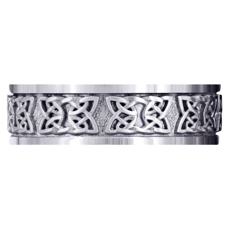 Celtic Mens Wedding Band | Sand Blast / High Polish Finish (Kaden)