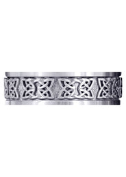 Celtic Mens Wedding Band | Sand Blast / High Polish Finish (Kaden)