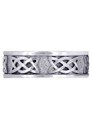 Celtic Mens Wedding Band | Sand Blast / High Polish Finish (Jesse)