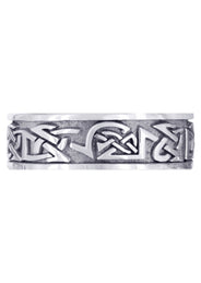 Celtic Mens Wedding Band | Sand Blast / High Polish Finish (Graham)