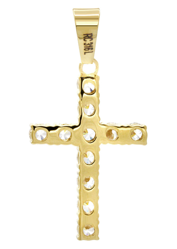 Mens Gold Plated Cross Pendant | 4.4 Grams