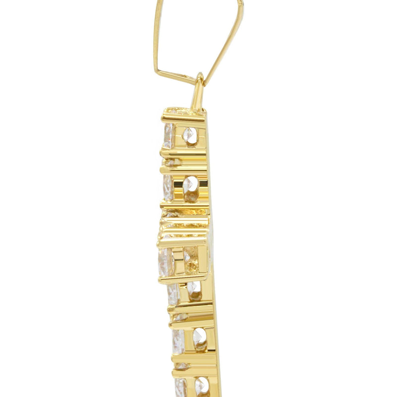 Mens Gold Plated Franco Chain & Cross Pendant | Appx. 12.4 Grams