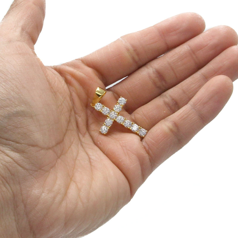 Mens Gold Plated Cross Pendant | 4.4 Grams