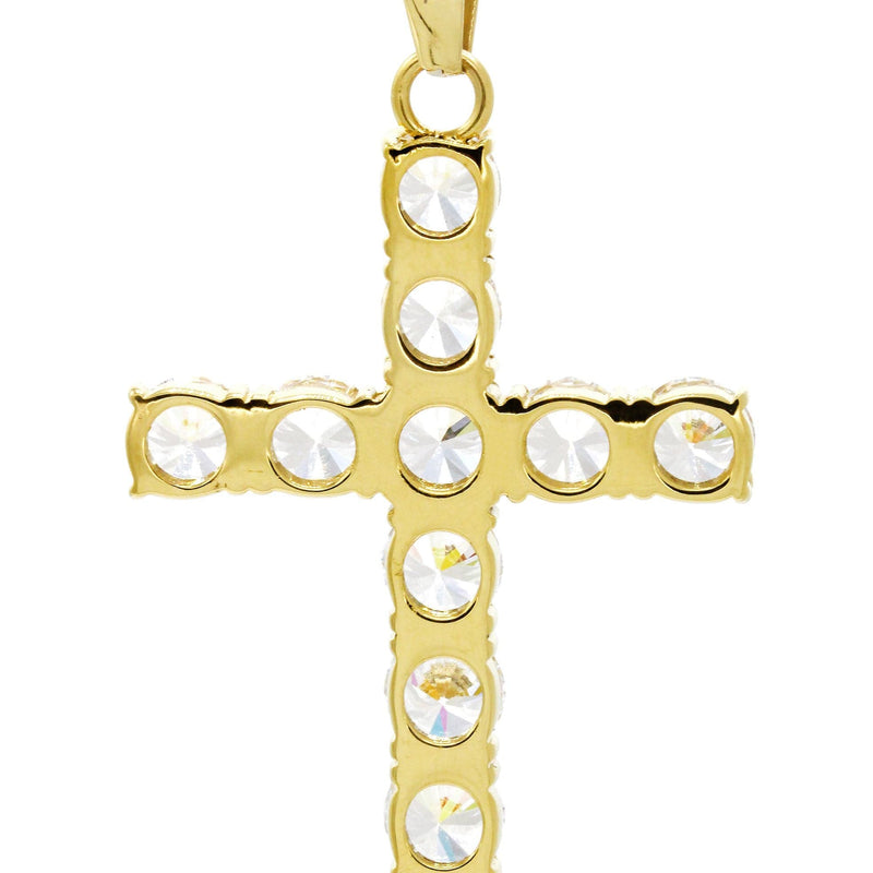 Mens Gold Plated Cross Pendant | 8 Grams