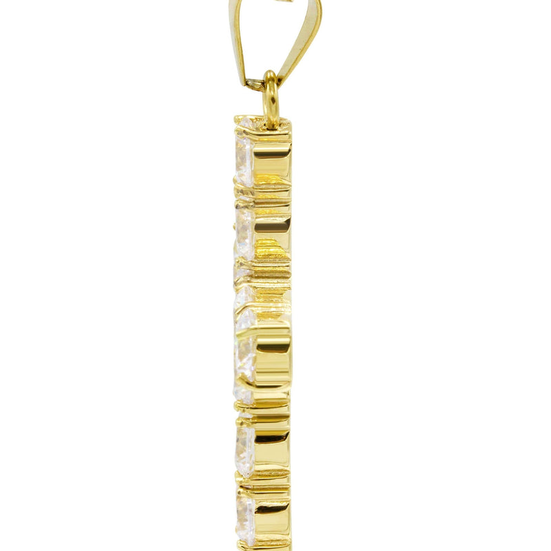Mens Gold Plated Franco Chain & Cross Pendant | Appx. 16 Grams