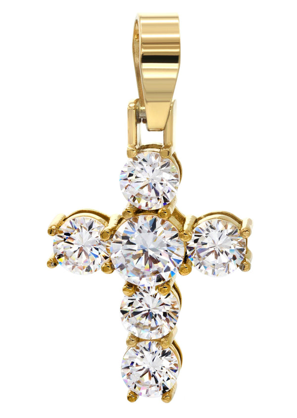 Mens Gold Plated Cross Pendant | 11.5 Grams