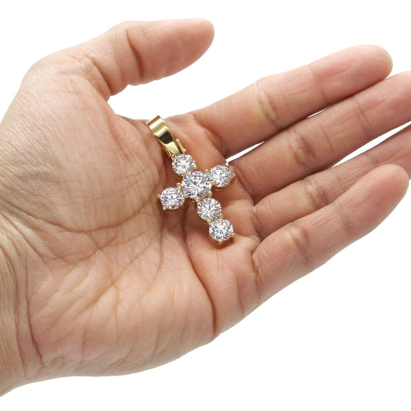 Mens Gold Plated Cross Pendant | 11.5 Grams