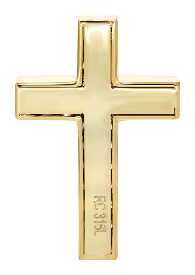 Mens Gold Plated Cross Pendant | 12 Grams