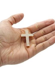 Mens Gold Plated Cross Pendant | 12 Grams
