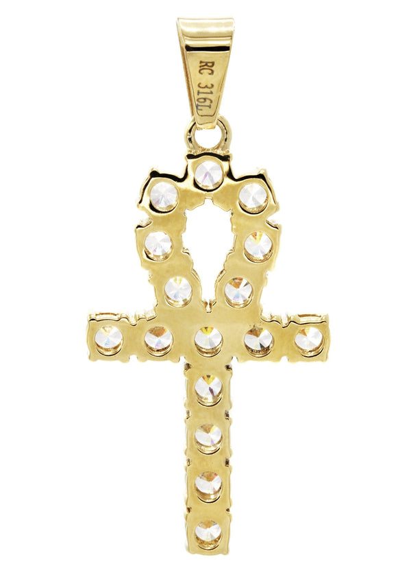 Mens Gold Plated Ankh Pendant | 6.2 Grams
