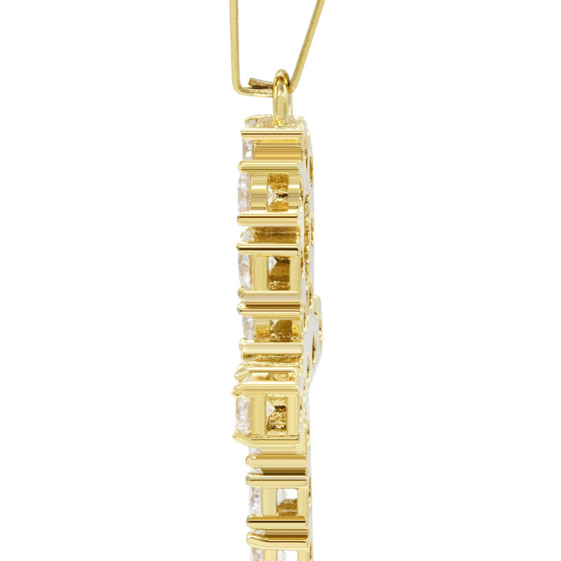 Mens Gold Plated Franco Chain & Ankh Pendant | Appx. 14.2 Grams