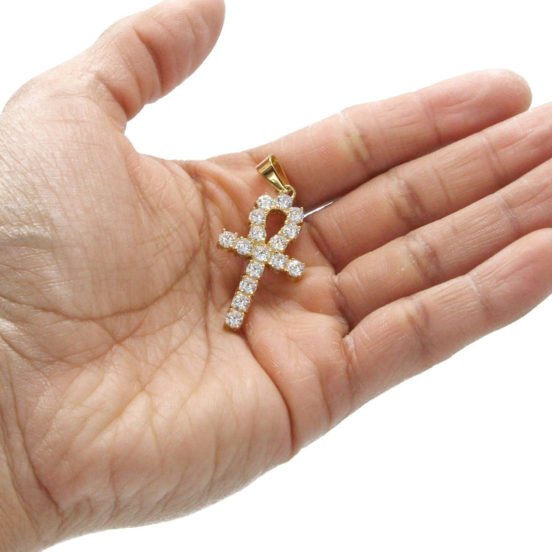 Mens Gold Plated Ankh Pendant | 6.2 Grams