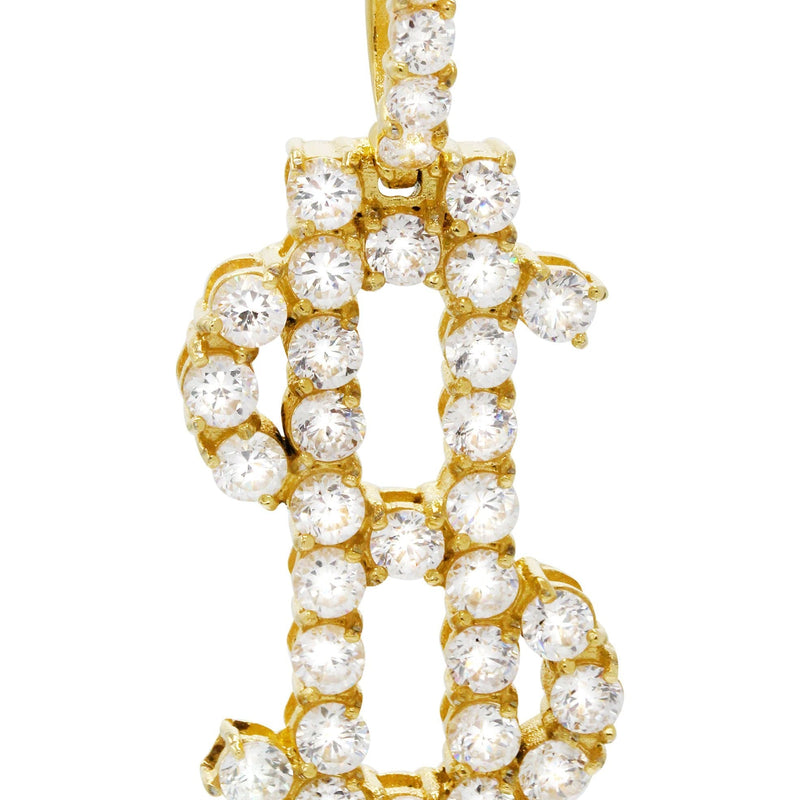 Mens Gold Plated Money Sign Pendant | 6.3 Grams