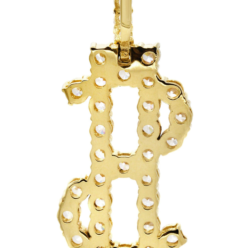 Mens Gold Plated Money Sign Pendant | 6.3 Grams