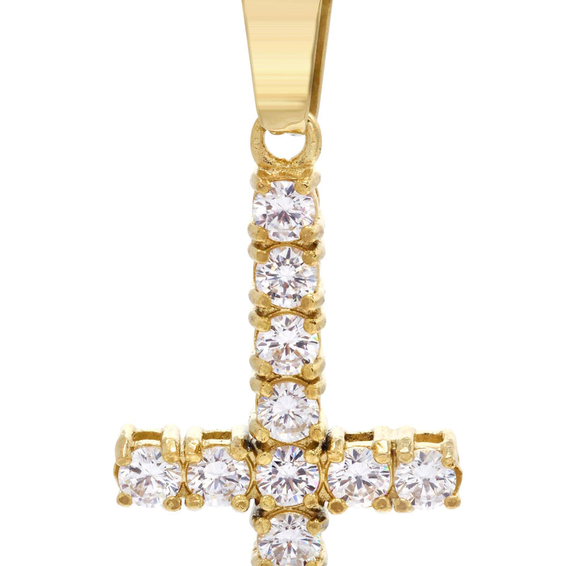 Mens Gold Plated Cross Pendant | 2.7 Grams