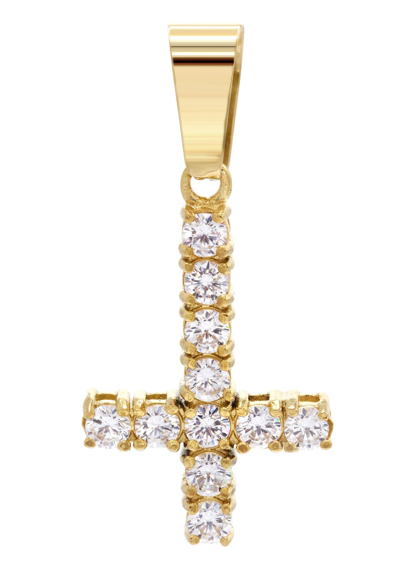 Mens Gold Plated Cross Pendant | 2.7 Grams