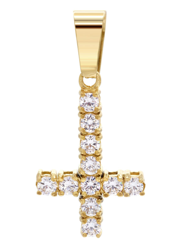 Mens Gold Plated Cross Pendant | 2.7 Grams