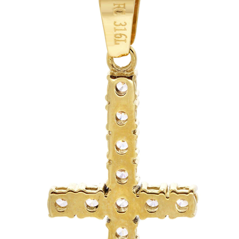 Mens Gold Plated Cross Pendant | 2.7 Grams