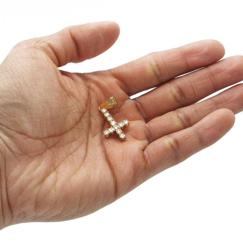 Mens Gold Plated Cross Pendant | 2.7 Grams