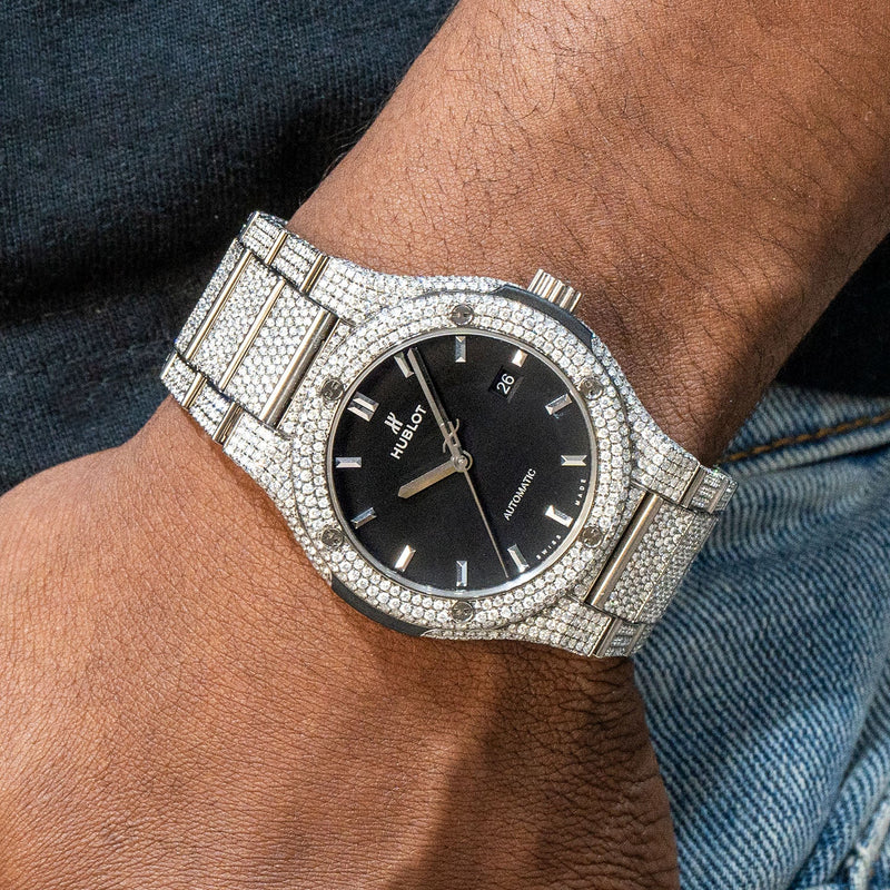 Hublot Classic Fusion | Diamond Iced Out  | 40 MM | 20 Carats