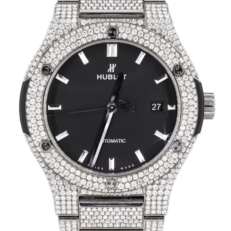 Hublot Classic Fusion | Diamond Iced Out  | 40 MM | 20 Carats
