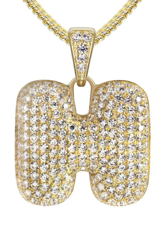 10K Yellow Gold Bubble Letter 