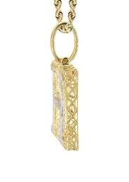 Diamond 10K Yellow Gold Letter "H" Necklace | Appx. 14.8 Grams
