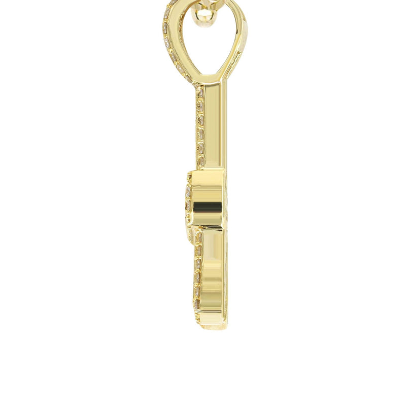 14K Yellow Gold Letter "H" Baguette Diamond Necklace | 2.02 Carats