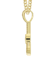 14K Yellow Gold Letter "H" Baguette Diamond Necklace | 2.02 Carats