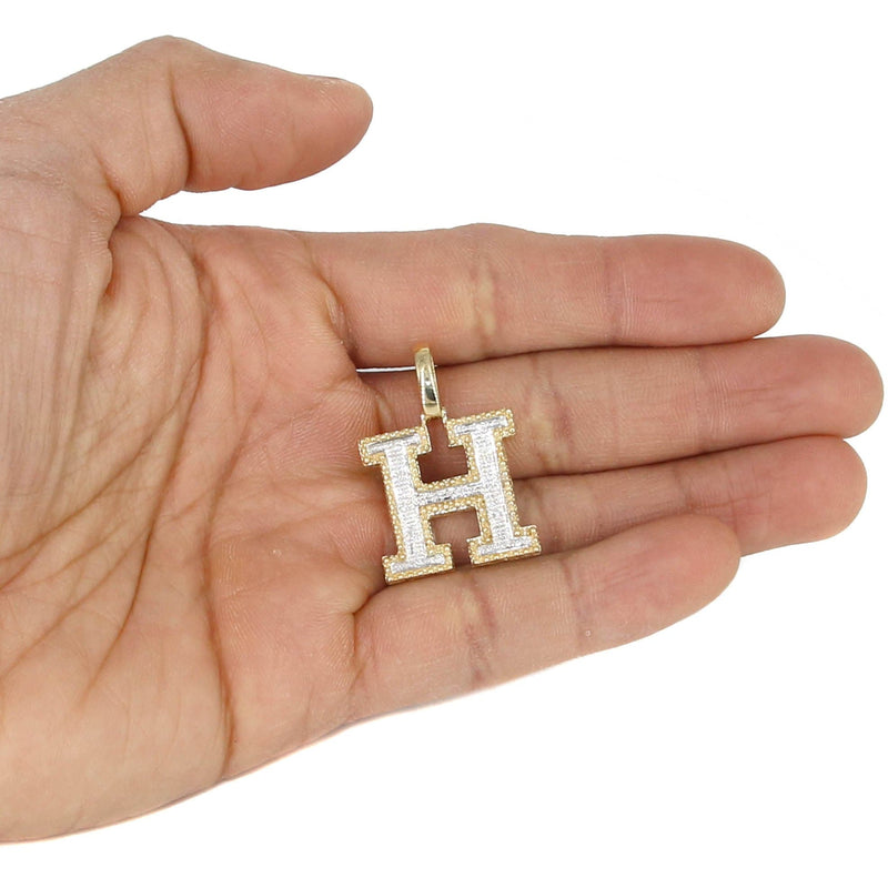 Diamond 10K Yellow Gold Letter "H" Necklace | Appx. 14.8 Grams