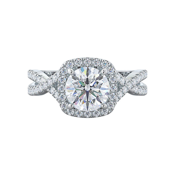 Hailey 2ct Round engagement ring setting