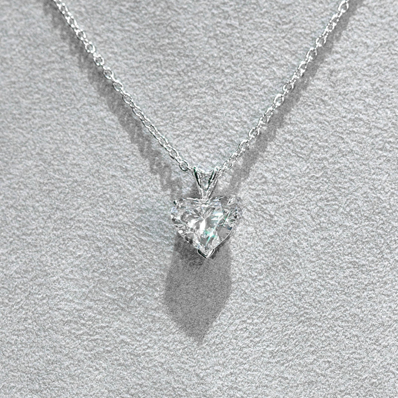 Women Jewelry - Diamond Necklace For Women | Lab Grown Heart Diamond Solitaire Pendant