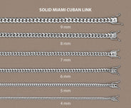 Womens White Gold Chain - Solid Miami Cuban Link 10K/14K Gold