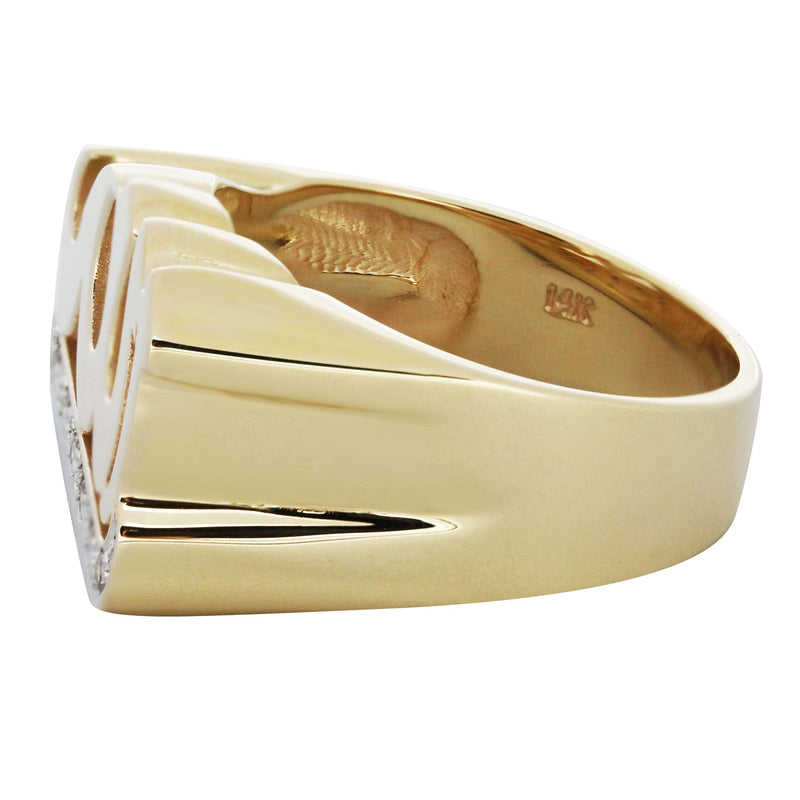 14K Hebrew Diamond Gold Name Ring | Appx. 9.2 Grams