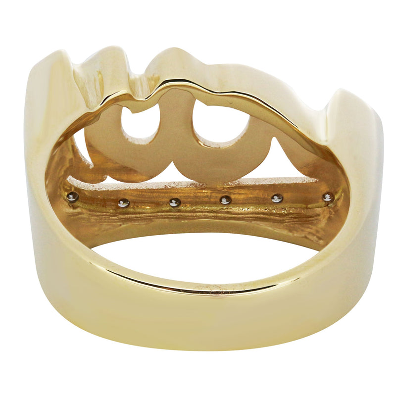 14K Hebrew Diamond Gold Name Ring | Appx. 9.2 Grams
