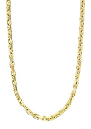 10K Gold Chain - Mens Semi Solid Hermes Link Chain