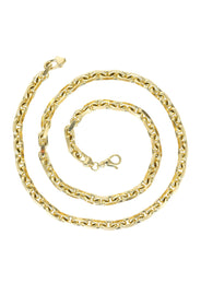 10K Gold Chain - Mens Semi Solid Hermes Link Chain