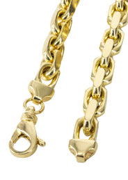 10K Gold Chain - Mens Semi Solid Hermes Link Chain