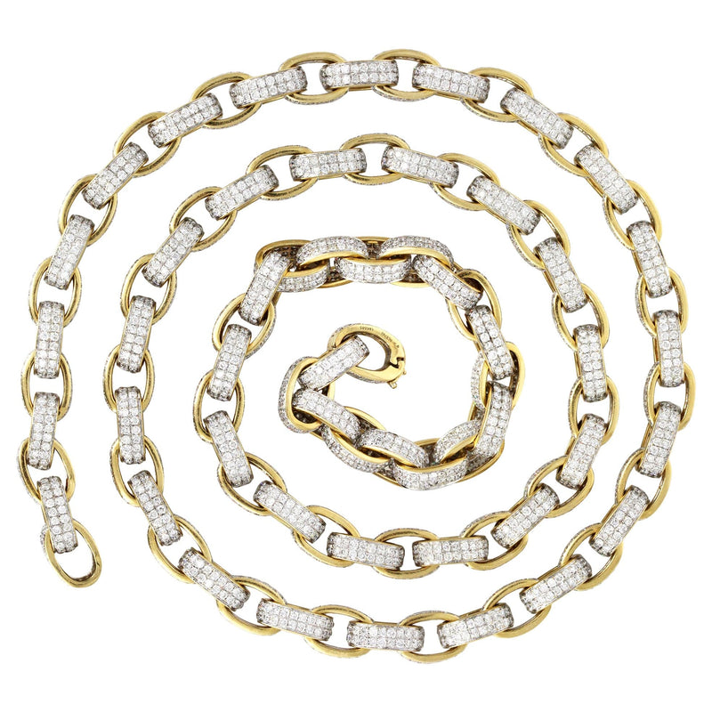 Gold Hermes Diamond Chain