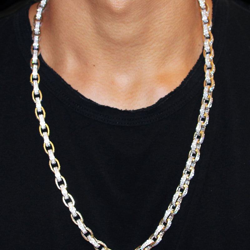 Gold Hermes Diamond Chain