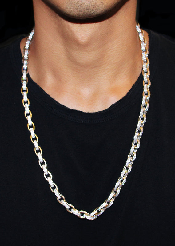 Gold Hermes Diamond Chain