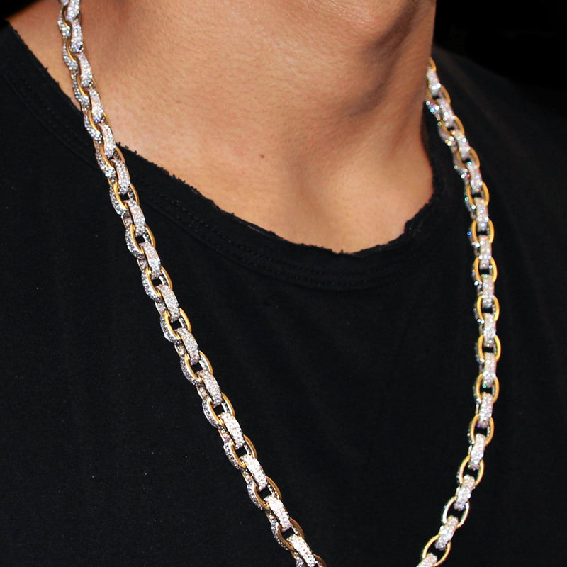 Gold Hermes Diamond Chain